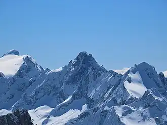 La tête de l'Étret depuis la crête de Puy Salié au nord.
