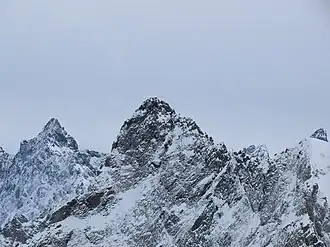 La tête de la Gandolière depuis le dôme de Puy Salié au nord-ouest.