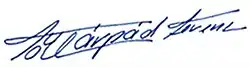 Signature de Ferenc Tóthárpád