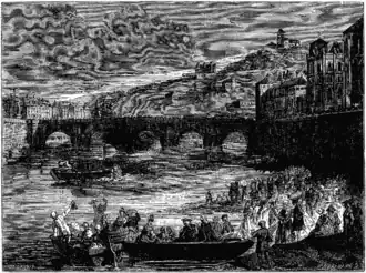 Démonstration du Pyroscaphe à Lyon, le 15 juillet 1783.