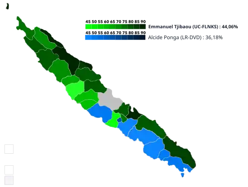 Résultats par communes au 1er tour.