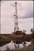 Plate-forme d'extraction du gaz à Bayou Gauche.