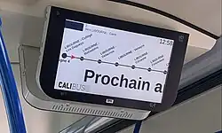 Ecran TFT à bord d'un véhicule