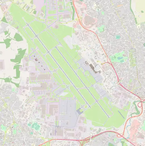 Carte de l'aéroport en 2019.