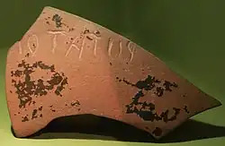 Céramique avec l'inscription Totates, musée de Voingt