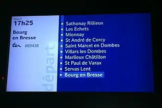 Panneau d'information.