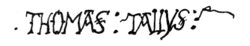 signature de Thomas Tallis