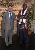 Tamba et Mr Herman De Croo, président de la Chambre de Belgique en 2003.