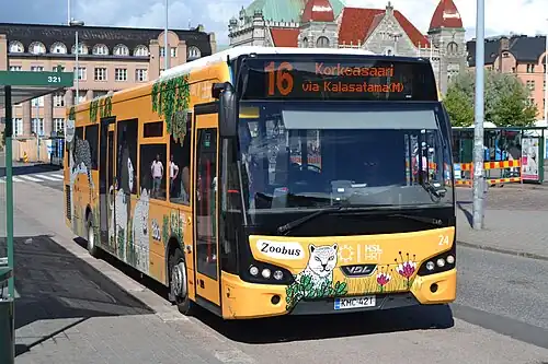 Bus de Tammelundin Liikenne VDL Citea LLE-120 -linja-auto (KMC-421, #24, 2012) sur Rautatientori.