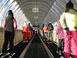 Tapis roulant Funbelt pour skieurs.