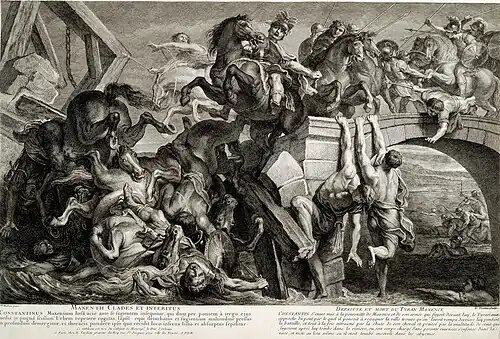 Défaite et mort du tyran Maxence