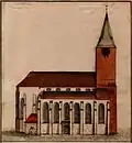 L'église en 1794 par Körber