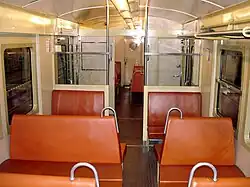 Intérieur d'une remorque.