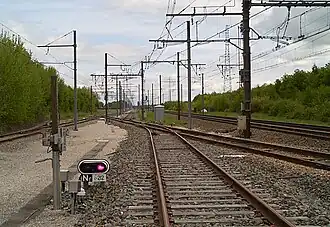 Aiguille et ligne principale.