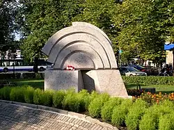 Monument du square Zemitans à Riga,