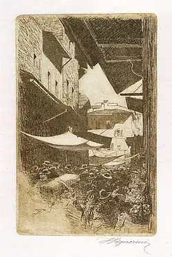Via di Calimala (1874), eau-forte.