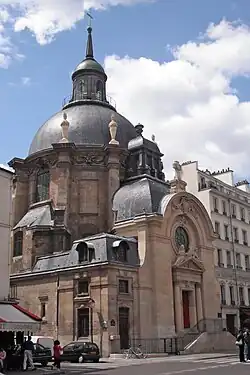 Le temple du Marais, à l'angle des rues Castex et Saint-Antoine.