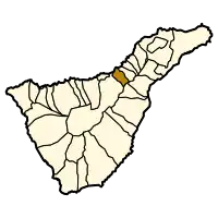 Localisation de Santa Úrsuladans l'île de Tenerife.