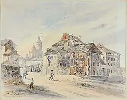 Kazimierz au XIXe siècle aquarelle de Teodor Talowski