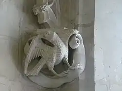 Détail d'une sculpture de la chapelle.