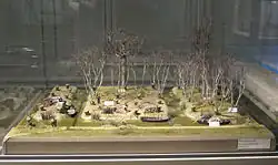 Terrées (Terme rural : Petite pièce de terre, exhaussée par ce qu'on retire de larges et profonds fossés qui l'entourent. Littré). Maquette, salle 2: Marais littoraux