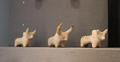 Buffles en terre cuite, IIIe millénaire av. J.-C., Baloutchistan (British Museum).