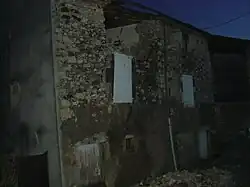 Éboulement dans le lieu-dit « La Rouvière ».