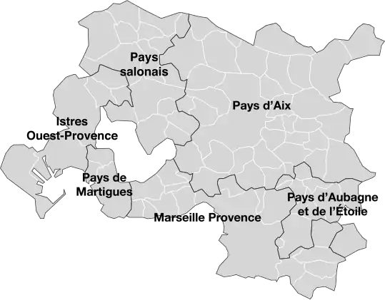 Carte des territoires de la métropole