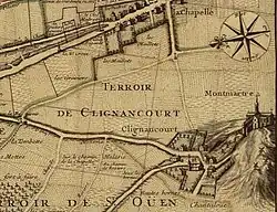 Le terroir de Clignancourt en 1707.
