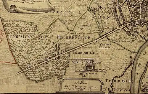 Les terroirs de Stains-Pierrefitte-Villetaneuse-Epinay en 1707.