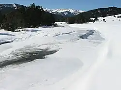 La Têt gelée à Bolquère, hiver 2005.