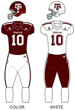 Description de l'image Texas am football unif.png.