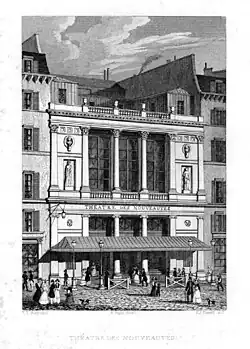 Le théâtre des Nouveautés vers 1827.