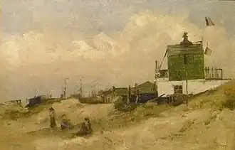 La Camera Obscura près de la petite plage d'Ostende (vers 1880).