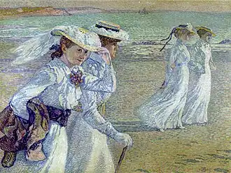 Théo van Rysselberghe, Jeunes femmes sur la plage (1901), Bruxelles, Musées royaux des beaux-arts de Belgique.