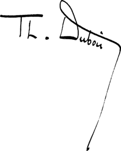 signature de Théodore Dubois
