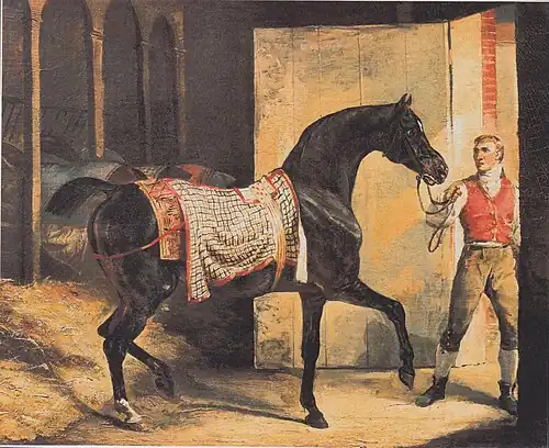 Le Cheval sortant de l'écurie, huile sur toile, Théodore Géricault (vers 1810)