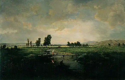 Un marais dans les Landes, vers 1853,Aberdeen Art Gallery.