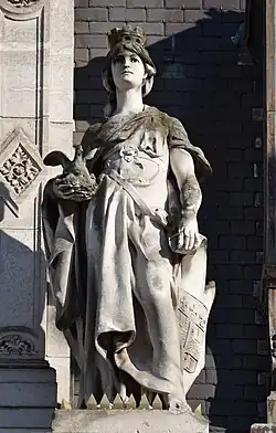 La Ville du Mans (1880), Paris, hôtel de ville, façade principale.