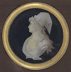 Miniature sur ivoire de François Hippolyte Desbuissons XVIIIe siècle