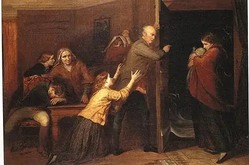 Père vengeur, mère éplorée, fratrie apeurée, la jeune « coupable » déjà derrière la porte, son bébé dans les bras, absente et concentrée sur sa maternité