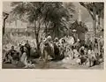 Un marché aux esclaves à Constantinople par T. Allom (gravure, av. 1872).