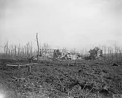 Les ruines du moulin en novembre 1916.