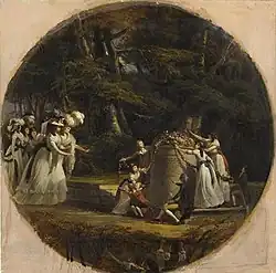 La duchesse d'Orléans avec ses enfants à Spa (1848).