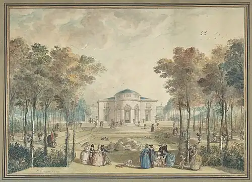 Bagatelle, façade côté jardin