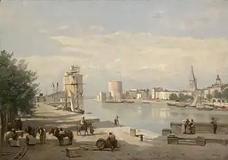 Le port de la Rochelle, par Jean-Baptiste-Camille Corot, 1851.