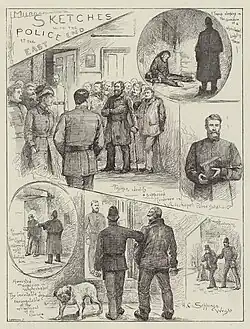 Arrestations de suspects dans l'East End (The Illustrated London News, 22 septembre 1888).