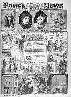 Catherine Eddowes vue par The Illustrated Police News, 13 octobre 1888.