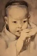 Le bébé japonais de George Henry 1893 (aquarelle)