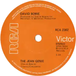 Description de l'image The Jean Genie by David Bowie UK vinyl single.png.